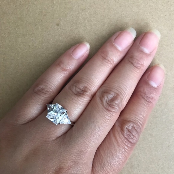 .925 SS Classic Clear Engagement Ring - Picture 7 of 7